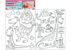 Dinosaurs wall stickers for painting 2 sheets 35 x 25.5 cm