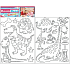 Wall stickers dinosaurs for coloring 2 sheets 35 x 25.5 cm