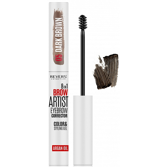 Reverse 8in1 eyebrow corrector argan oil - dark brown 10 ml