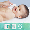 Pampers Pure Aqua wipes made from organic cotton, alcohol-free and fragrance-free for babies 3 x 48 pieces