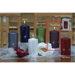 Lima Zircon candle purple cylinder 80 x 150 mm 1 piece