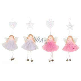 Angel with a bell in a tulle skirt 25 cm for hanging 1 piece