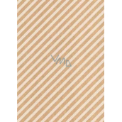 Ditipo Gift wrapping paper 70 x 200 cm KRAFT white stripes