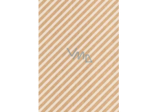 Ditipo Gift Wrapping Paper 70 x 200 cm KRAFT White Stripes