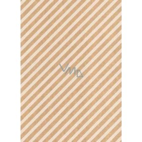 Ditipo Gift wrapping paper 70 x 200 cm KRAFT white stripes