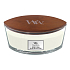WoodWick Coconut & Tonka - Coconut and tonka beans scented candle with wooden wide wick and lid glass boat 453 g