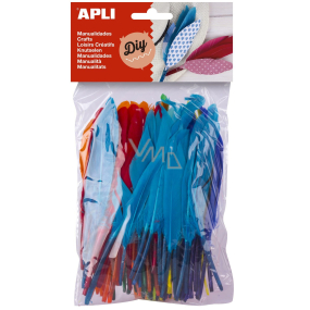Apli Feathers large 100 pieces mix of colours