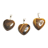 Tiger's Eye Heart Pendant natural stone 1,5 cm, 1 piece, stone of the sun and earth, brings luck and wealth
