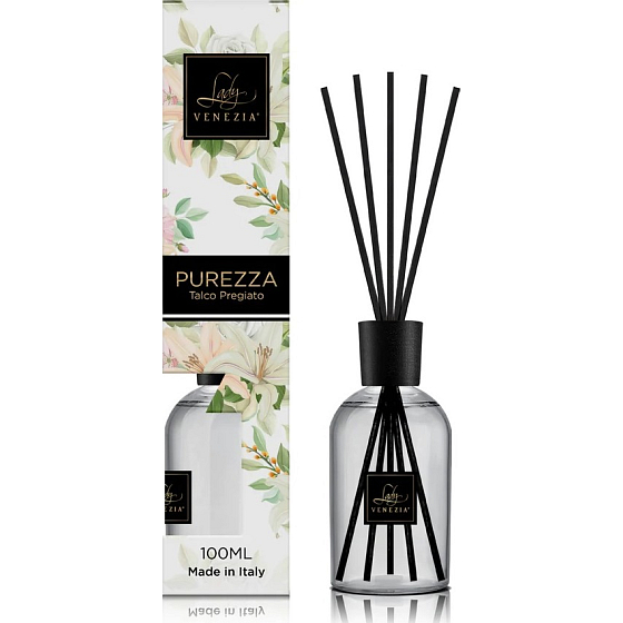 Lady Venezia Purezza - White flowers aroma diffuser with sticks for gradual release of fragrance 100 ml