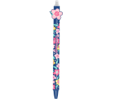 Colorino Rubberized pen Girls Flower, blue refill 0,5 mm