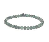 Emerald African bracelet elastic natural stone, ball 5 mm / 16 - 17 cm, royal stone