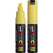 Posca Universal acrylic marker with wide, cut tip 8 mm Yellow PC-8K