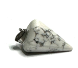 Magnesite / Howlite white pendulum natural stone 2,2 cm, cleansing stone