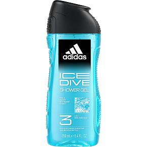 Adidas Ice Dive 3-in-1 shower gel for body, hair and face for men 250 ml