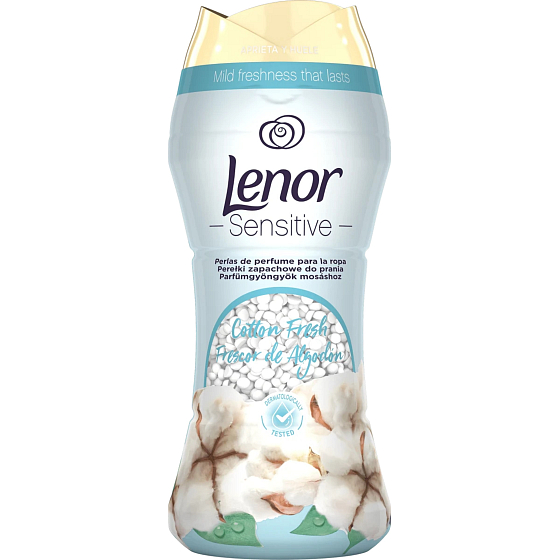 Lenor Sensitive Cotton Fresh pure cotton fragrance scented beads for washing machine drum 210 g