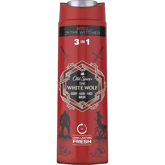 Old Spice White Wolf 3in1 shower gel for face, body and hair for men 400 ml