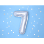 Ditipo Foil inflatable balloon number 7 silver 35 cm 1 piece