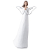 Angel in white dress and metal wings polyresin 130 x 250 mm