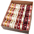 Ditipo Fabric Christmas ribbon with wire Gold with threads 4 m x 15 mm