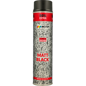 Motip Rallye universal acrylic lacquer, black matte, 600 ml