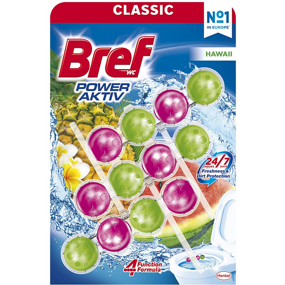 Bref Power Aktiv Hawai, WC block balls 3 x 50 g