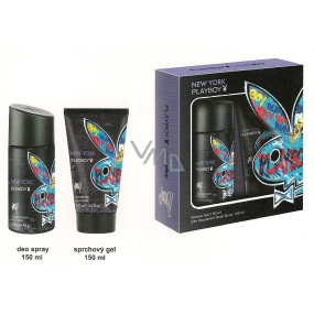 Playboy New York deodorant spray 150 ml + shower gel 150 ml, cosmetic set