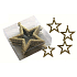 Gold stars for hanging 7.5 cm 6 pieces in a box