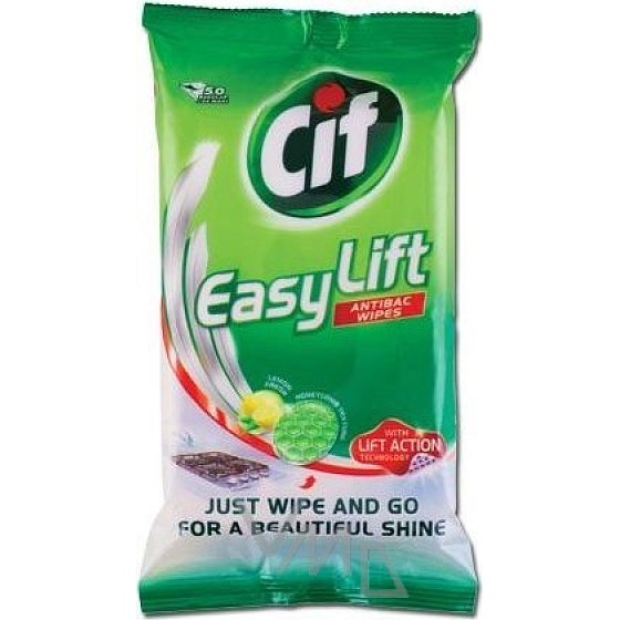 Cif Easy Lift Lemon Fresh universal cleaning wipes 50 pieces