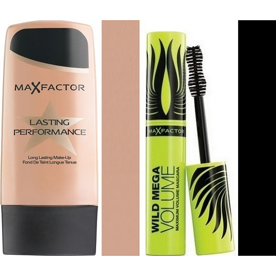 Max Factor Lasting Perfomance make-up 105 Soft Biege 35 ml + Wild Mega Volume mascara black 11 ml