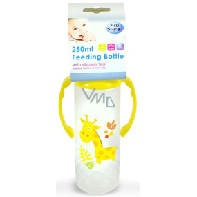 First Steps Jungle 0+ baby bottle with handles Giraffe 250 ml