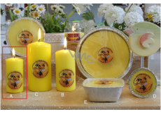 Lima Citronella mosquito candle scented repellent yellow cylinder 50 x 100 mm