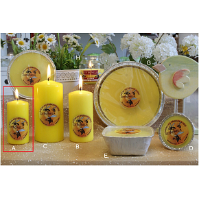 Lima Citronela mosquito repellent candle scented yellow cylinder 50 x 100 mm