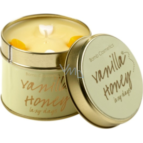 Bomb Cosmetics Vanilla and honey Scented natural, handmade candle in a tin can burn for up to 35 hours