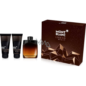 Montblanc Legend Night Eau de Parfum for Men 100 ml + After Shave Balm 100 ml + Shower Gel 100 ml, Gift Set