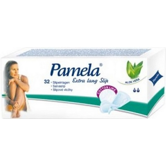 Pamela Extra Lang Slip Cotton Like intimate panty liners 32 pieces