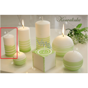 Lima Aromatic spiral Lily of the valley candle white - green cylinder 50 x 100 mm 1 piece