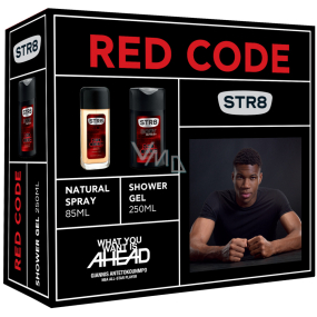 Str8 Red Code perfumed deodorant glass for men 85 ml + shower gel 250 ml, cosmetic set