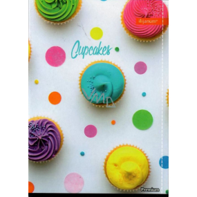 Ditipo Notebook Premium Collection A5 lined Cupcakes 14.5 x 20.5 cm 3415018