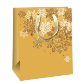Ditipo Gift paper bag Glitter 18 x 10 x 22.7 cm gold, white and gold flakes QC