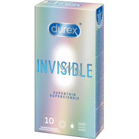 Durex Invisible Superthin thinnest condom, for maximum sensitivity, nominal width: 54 mm 10 pieces