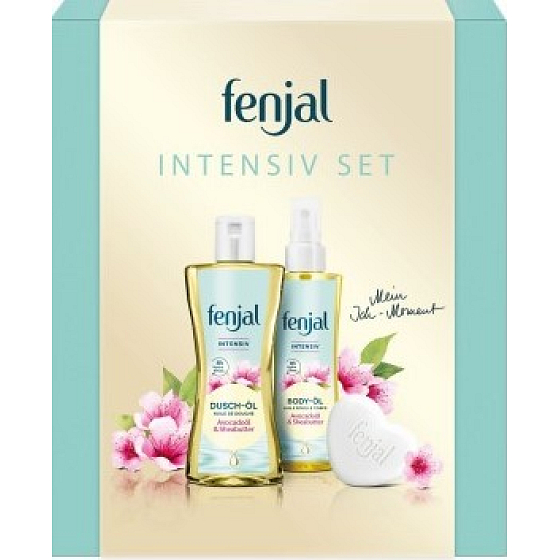 Fenjal Intensive shower oil for women 225 ml + body oil 145 ml + solid soap 90 g, cosmetic set