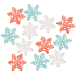 Colored wooden flakes 4 cm 12 pieces