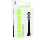 MegaSmile Black Whitening II Sonic spare head for sonic toothbrush of the latest generation Black 2 pieces