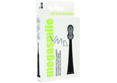 MegaSmile Black Whitening II Sonic spare head for sonic toothbrush of the latest generation Black 2 pieces