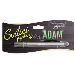 Nekupto Glowing pen with the name Adam, touch tool controller 15 cm