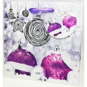 Epee Gift paper bag 17 x 17 x 7.5 cm Christmas Purple flasks CD LUX small