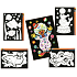 Scratching pictures with colourful ornaments 15 x 10 cm 1 piece