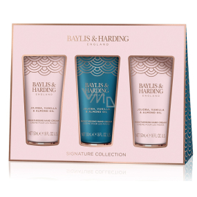 Baylis & Harding Jojoba, vanilla & almond oil hand cream 3 x 50 ml, cosmetic set for women
