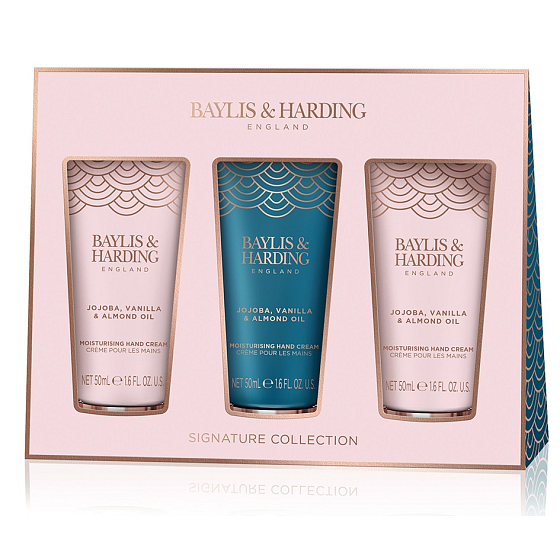 Baylis & Harding Jojoba, vanilla & almond oil hand cream 3 x 50 ml, cosmetic set for women