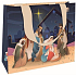 Nekupto Gift paper bag with embossing 23 x 18 cm Christmas nativity scene